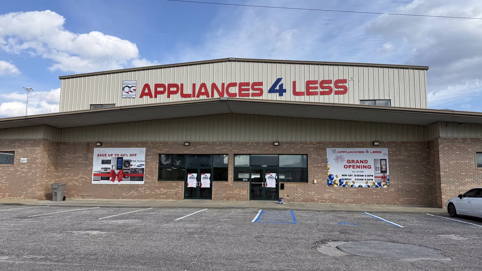 The Appliances 4 Less storefront on Pensacola Blvd, Pensacola