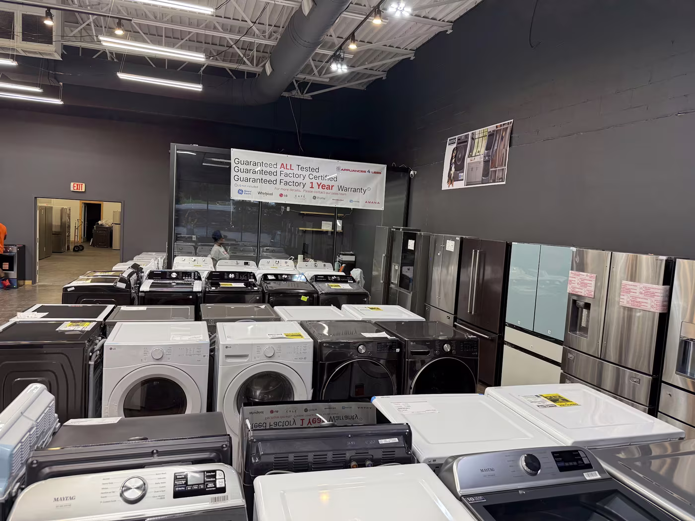 Washers, dryers and refrigerators on the Tallahassee showroom floor